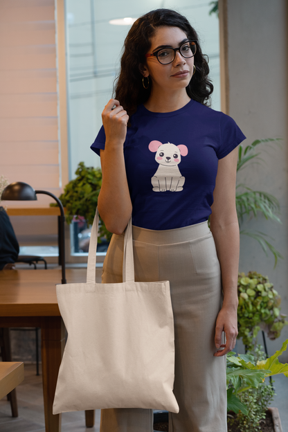 LAFANGEH CUTE DOG|| NAVY BLUE REGULAR FIT TSHIRT || 100% COTTON